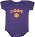 Clemson Tigers Newborn/Infant Purple Big Fan Creeper