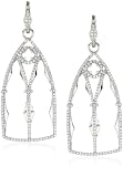 Katie Decker "Gothic" 18k White Gold and Diamond Window Earrings