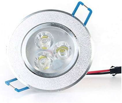 HiqLED Ultra Bright Recessed Led Ceiling Panel Down Light Lamp - Flood Spotlight, Commercial Lighting and Accent Lighting (3W, Cool Light)