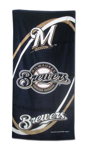 Milwaukee Brewers Fiber Reactive Pool/Beach/Bath Towel (Team Color)