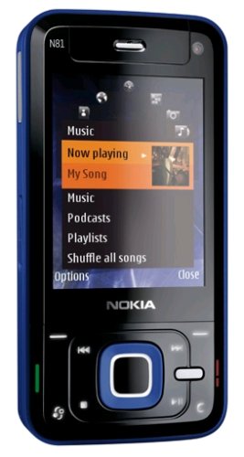 Nokia - Téléphone portable N81 SD - 3G / Bluetooth / photo 2 mégapixels / slot mémoire microSD / MP3 / radio FM - bleu