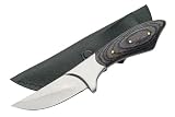 SZCO Supplies Black Color Wood Handle Skinning Knife