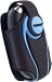 Krusell Multidapt Blaze series case for flip phones, Black/Light blue (fits most flip phones)