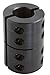 Climax Metal Products 2CC-087-087 - Two-Piece Clamping Couplings Recessed Screw 2CC-Series - 2CC Series, Black Oxide, Steel - ASTM A108, Bore - Side 1: .8750 in, Bore - Side 2: .8750 in