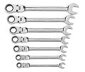 Gear Wrench 9900  7-Piece 10mm to 19mm Flex Ratcheting Box End and Open End Combination Wrench Set