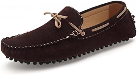 2018zongse39 Men's Fashion Dress Casual Leather Flats Driving Moccasin Loafer Shoes Brown US 7