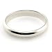 Jewelry : 10K White Gold Wedding Bands 3mm half round