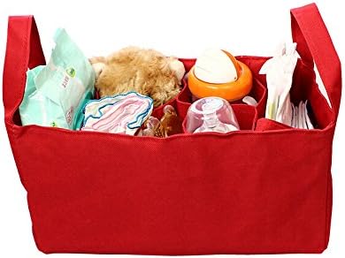 GreatGiving(TM) Baby Diaper Nappy Changing Organizer Insert Storage Bag Oxford Cloth 12.5"*5.5"*7" (red)