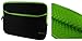 rooCASE Super Bubble Neoprene Sleeve Case Cover for HP 10.1-Inch Mini 210-2075NR Netbook (Black / Neon Green)