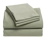 400-Thread-Count 100% Cotton Sateen King Sheet Set, Celadon