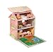 Badger Basket Ivy Cottage Doll House With Furniture – Pink/White