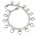 Open Hearts Charm Bracelet Child Teen Small Women Adjustable Size Silver Plate
