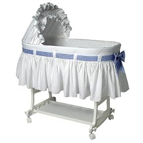 Click here to buy Bassinet and Liner with Pink and Blue Ribbon.