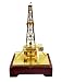New Copper Oilfield Oil Well Derrick Drill Rig Gold Color Model Commemorative Edition