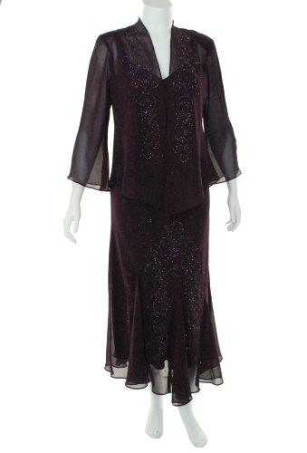 R&M Richards 2 Piece Beaded Dress and Jacket