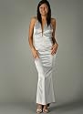 Plunging V-Cut Rhinestone Sheath for Bridesmaid Formal Prom