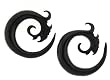 Organic Hand Carved Horn Plugs - 4 Gauge - 40mm - Sold as a Pair