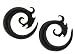 Organic Hand Carved Horn Plugs - 4 Gauge - 40mm - Sold as a Pair