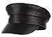 EOZY Women Fashion Newsboy Cap Black PU Leather Cabbie Sailor Fiddler Bakerboy Flat Gatsby Visor Beret Autumn Spring Winter Hats 57cm