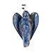 YYout Natural Stone Angel Pendants Lapis Lazuli Reiki Healing Crystal Guardian for Necklace with Stainless Steel Chain