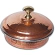 Serving Utensil Copper Bowl With Lid Diameter 6.5 Inches