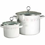 SAVE $10 - Corelle Coordinates 8 Quart and 1.5 Quart Stock Pot Set, Pink Trio $49.99