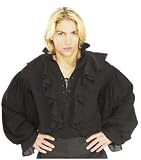 Adult Black Gauze Pirate Shirt - Adult Std.