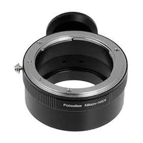 Fotodiox Lens Mount Adapter -- Nikon Lens to Sony E-Series Camera fits Sony NEX-3, NEX-5,... by Fotodiox