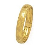 14K Yellow Gold Flexible Bangle - 12 MM