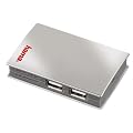 Hama Premium Silver Kombi Kartenleseger�t und 4-Port USB-Hub silber/grau