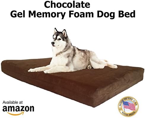 Pet Support Systems Orthopedic Gel Memory Foam Dog Beds - Eco Friendly, Hypoallergenic and Made in The USA, Supreme Luxury Comfort and Care for Dogs with Removable and Washable Cover