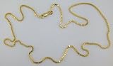 14K Yellow Gold Box Chain Necklace