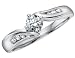 Engagement Ring: 14K White Gold 1/2 Carat (ctw) Diamond Ring