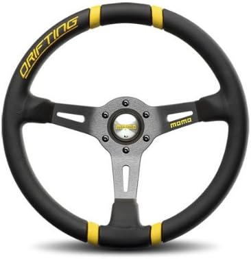 Momo Drifting Black Yellow Steering Wheel 350mm