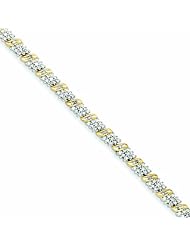Genuine 14K Yellow Gold Diamond Bracelet 16 Grams Of Gold 100% Satisfaction Guaranteed.