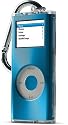 Belkin Acryl Metall Etui mit Karabinerhaken für Apple iPod nano 2. Generation blau