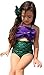 Little Girls 2 Pcs Princess Mermaid Tail Swimmable Costumes Bikini Set Swimwear, Purple and Green, Small / 2-3 Years