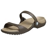Crocs Womens Cleo Slide,Chocolate/Khaki,9 M