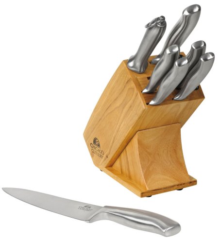 Chicago Cutlery 8-Pc. Block Set - Polished Stainless Steel Handles 1064531