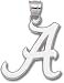Alabama Crimson Tide Solid Sterling Silver Script ''A'' Giant Pendant