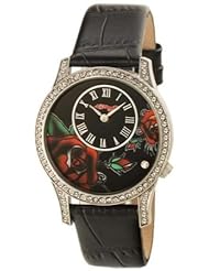 Ed Hardy Womens AN-BL Antoinette Black Stainless Steel 316L Watch