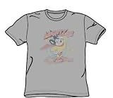 Mighty Mouse - At Your Service - Adult Silver S/S T-Shirt For Men