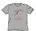 Mighty Mouse - At Your Service - Adult Silver S/S T-Shirt For Men