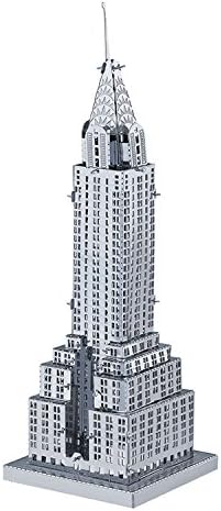 1pc 3D Laser Cut Building Metal Model Kit Metallic Nano Puzzle DIY Assembling Toy - Chrysler Building - Educational Toy for Kids Adults