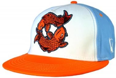 Rocket448 Men's Japan Koi Snapback Adjustable Blue