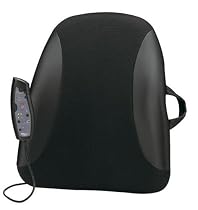 Obus Forme by Conair Ergonomic Orthopedic Ultimate Backrest with Heat and Massage, Black