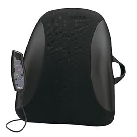 Obus Forme by Conair Ergonomic Orthopedic Ultimate Backrest with Heat and Massage, Black
