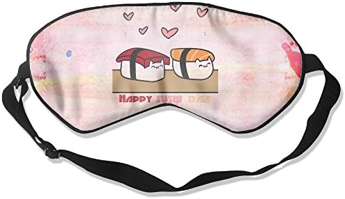 Herry Noo Happy Sushi Day Double Silk Comfort Sleep Mask For Relax/Plane/Camp/Work