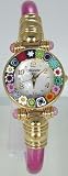 CITIZEN Watch:CA D'ORO MURANO MILLEFIORI BANGLE WATCH CLEAR PINK BRACELET
