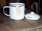 Medium, Enamelware Mug with Lid love spell(white)